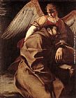 Francis Canvas Paintings - St Francis Supported by an Angel